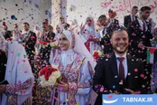 عکس: مراسم عروسی دسته‌جمعی در غزه پس از دو سال جنگ